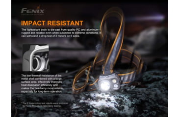 Image of Fenix Lighting HP16R 1250 Lumens Luminus SST40 LED, Cree XP-G3 S4 LED, 2835 LED Headlamp, Gray, HP16RXBK