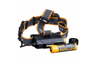 Image of Fenix Lighting HP25R V2.0 Lithium Ion 1600 Lumens Luminus SST40 LED, Cree XP-G3 S4 LED, Everlight 2835 LED Headlamp, Gray, HP25V2BK