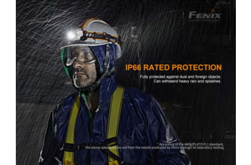 Image of Fenix Lighting HP25R V2.0 Lithium Ion 1600 Lumens Luminus SST40 LED, Cree XP-G3 S4 LED, Everlight 2835 LED Headlamp, Gray, HP25V2BK