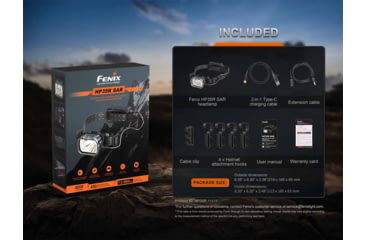 Image of Fenix Lighting HP35R SAR Lithium Ion 4000 Lumens XHP70 LED, Luminus SST20 LED Headlamp, Black, HP35RXSR