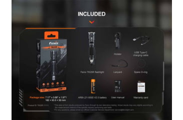Image of Fenix Lighting TK25R Lithium Ion 3600 Lumens Luminus Cree11 lig XHP50.3-LED Flashlight, Black, TK25RTCBK