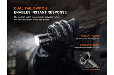 Image of Fenix Lighting TK25R Lithium Ion 3600 Lumens Luminus Cree11 lig XHP50.3-LED Flashlight, Black, TK25RTCBK