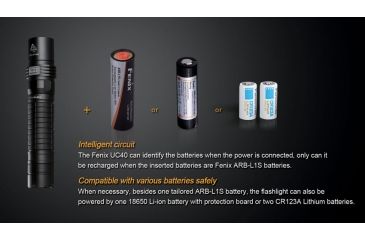Image of Fenix UC Series Flashlight 420 Lumens, Black UC40G2BK