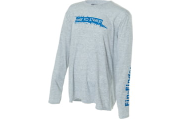 Image of Fin-Finder Time to Strike Long Sleeve Performance 81047, Grey, Large, 81047