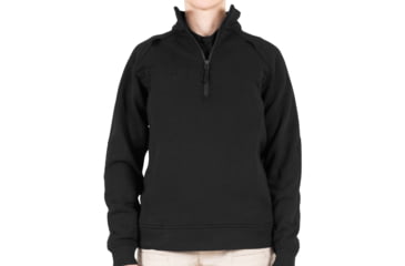 Image of First Tactical Cotton Job Shirt 1/4 Zip - Womens, Black, Large, R, 128507-019-L-R