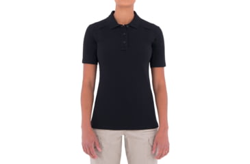 Image of First Tactical Cotton Short Sleeve Polo With Pen Pocket - Womens, Black, Large, 122508-019-L