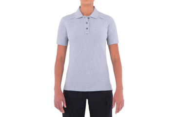 Image of First Tactical Cotton Short Sleeve Polo With Pen Pocket - Womens, Heather Grey, 2XL, 122508-016-XXL