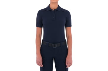 Image of First Tactical Cotton Short Sleeve Polo With Pen Pocket - Womens, Midnight Navy, Extra Small, 122508-729-XS