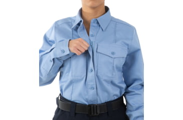 Image of First Tactical Cotton Station Long Sleeve Shirt - Womens, Medium Blue, 2XL, 121009-781-XXL-R