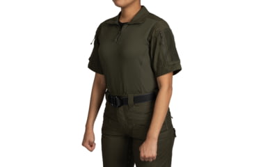 Image of First Tactical Defender Short Sleeve Shirt - Womens, Regular, OD Green, Small, 122017-830-S-R