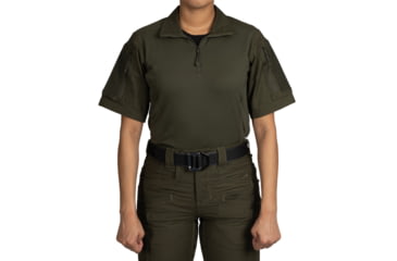 Image of First Tactical Defender Short Sleeve Shirt - Womens, Regular, OD Green, Small, 122017-830-S-R