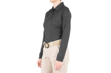 Image of First Tactical Performance Long Sleeve Polo - Womens, Asphalt, Extra Large, 121503-015-XL