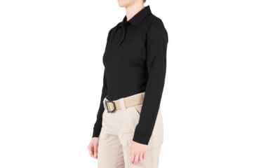 Image of First Tactical Performance Long Sleeve Polo - Womens, Black, 3XL, 121503-019-3XL