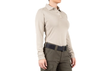 Image of First Tactical Performance Long Sleeve Polo - Womens, Khaki, 3XL, 121503-055-3XL