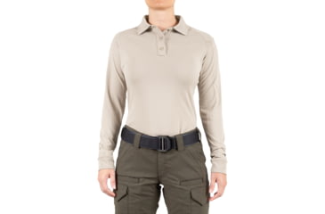 Image of First Tactical Performance Long Sleeve Polo - Womens, Khaki, 3XL, 121503-055-3XL