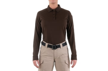 Image of First Tactical Performance Long Sleeve Polo - Womens, Kodiak Brown, 3XL, 121503-182-3XL