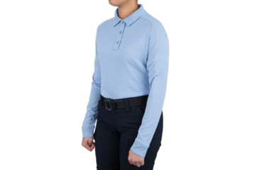 Image of First Tactical Performance Long Sleeve Polo - Womens, Medium Blue, 3XL, 121503-781-3XL
