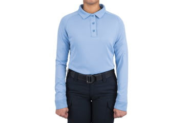 Image of First Tactical Performance Long Sleeve Polo - Womens, Medium Blue, 3XL, 121503-781-3XL