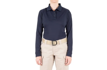 Image of First Tactical Performance Long Sleeve Polo - Womens, Midnight Navy, 3XL, 121503-729-3XL
