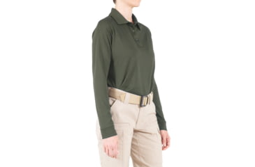 Image of First Tactical Performance Long Sleeve Polo - Womens, OD Green, Small, 121503-830-S