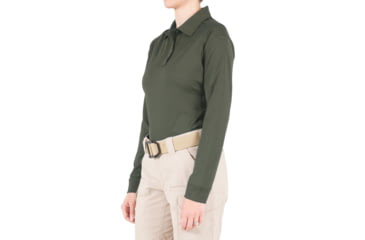 Image of First Tactical Performance Long Sleeve Polo - Womens, OD Green, Small, 121503-830-S