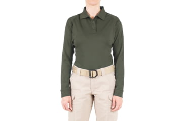 Image of First Tactical Performance Long Sleeve Polo - Womens, OD Green, Small, 121503-830-S
