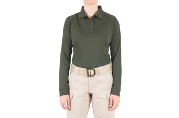 Image of First Tactical Performance Long Sleeve Polo - Womens, OD Green, 3XL, 121503-830-3XL