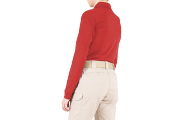 Image of First Tactical Performance Long Sleeve Polo - Womens, Red, 3XL, 121503-400-3XL