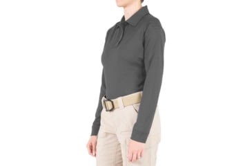 Image of First Tactical Performance Long Sleeve Polo - Womens, Wolf Grey, Extra Large, 121503-036-XL
