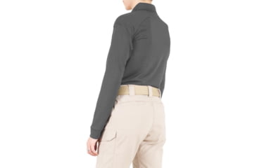 Image of First Tactical Performance Long Sleeve Polo - Womens, Wolf Grey, Extra Large, 121503-036-XL