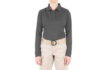Image of First Tactical Performance Long Sleeve Polo - Womens, Wolf Grey, 3XL, 121503-036-3XL