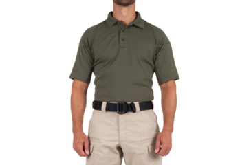 Image of First Tactical Performance Short Sleeve Polo - Mens, Regular, OD Green, 5XL, 112509-830-5XL-R