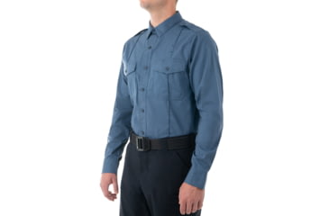 Image of First Tactical Pro Duty Long Sleeve Shirt - Mens, French Blue, Short/Large, 111011-484-L-S