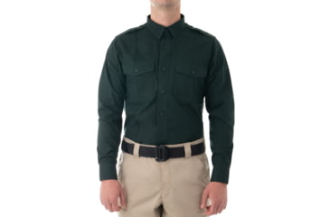 Image of First Tactical Pro Duty Long Sleeve Shirt - Mens, Spruce Green, Short/Large, 111011-812-L-S