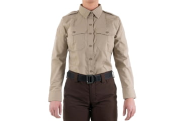 Image of First Tactical Pro Duty Long Sleeve Shirt - Womens, Silver Tan, Extra Large, 121011-065-XL-R