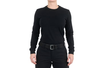 Image of First Tactical Tactix Cotton Long Sleeve Tee - Womens, Black, Large, 121505-019-L