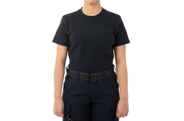 Image of First Tactical Tactic Short Sleeve Chest Pocket T-Shirt - Women's, Midnight Navy, Large, 122521-729-L