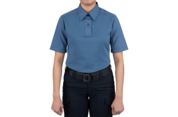 Image of First Tactical V2 Pro Perf Short Sleeve Shirt - Womens, Tall, French Blue, Large, 122012-484-L-T