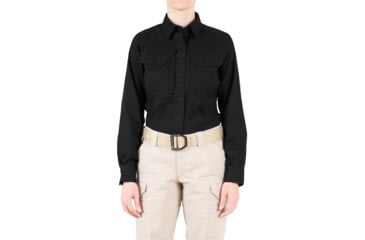 Image of First Tactical V2 Tactical Long Sleeve Shirt - Womens, Black, Extra Small, R, 121006-019-XS-R