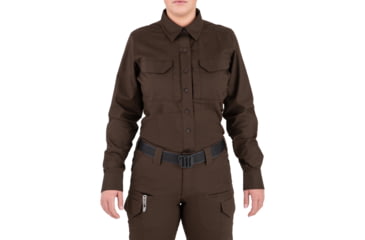 Image of First Tactical V2 Tactical Long Sleeve Shirt - Womens, Kodiak Brown, Extra Small, R, 121006-182-XS-R