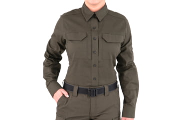 Image of First Tactical V2 Tactical Long Sleeve Shirt - Womens, OD Green, Extra Small, R, 121006-830-XS-R