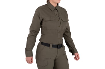 Image of First Tactical V2 Tactical Long Sleeve Shirt - Womens, Ranger Green, 2XL, R, 121006-610-XXL-R