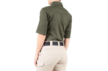 Image of First Tactical V2 Tactical Short Sleeve Shirt - Womens, OD Green, 2XL, 122007-830-XXL
