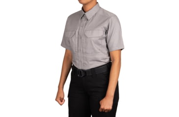 Image of First Tactical V2 Tactical Short Sleeve Shirt - Womens, Regular, Nickel Gray, Extra Large, 122007-083-XL-R