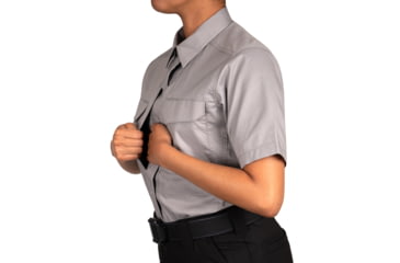 Image of First Tactical V2 Tactical Short Sleeve Shirt - Womens, Regular, Nickel Gray, Extra Large, 122007-083-XL-R