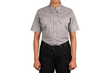 Image of First Tactical V2 Tactical Short Sleeve Shirt - Womens, Regular, Nickel Gray, Extra Large, 122007-083-XL-R