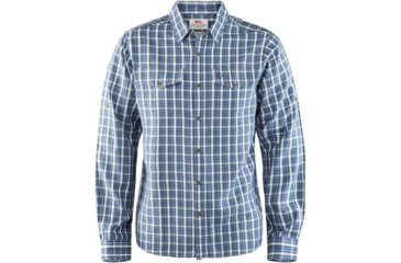 Image of Fjallraven Abisko Cool Long Sleeve Shirt - Mens, Extra Small, Uncle Blue, F81796-520-XS