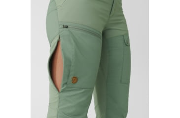 Image of Fjallraven Abisko Midsummer Trousers - Womens, Jade Green/Patina Green, 34, F89827-613-614-34