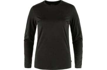 Image of Fjallraven Abisko Wool Long Sleeve - Womens, Black, Extra Large, F84102-550-XL