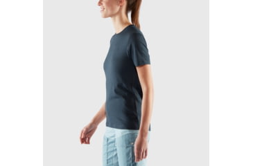 Image of Fjallraven Abisko Wool Short Sleeve - Womens, Dark Navy, Extra Small, F84101-555-XS